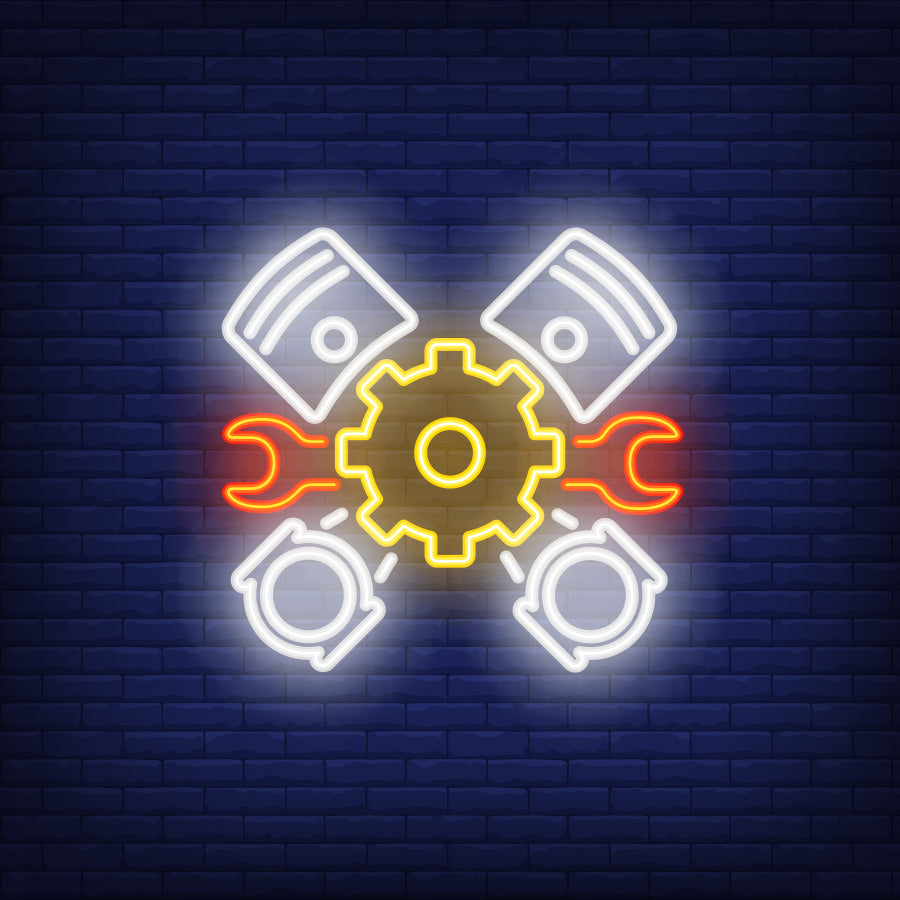 Retro Garage Vibes Neon Sign