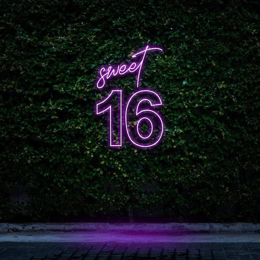 SWEET 16" BIRTHDAY NEON SIGN