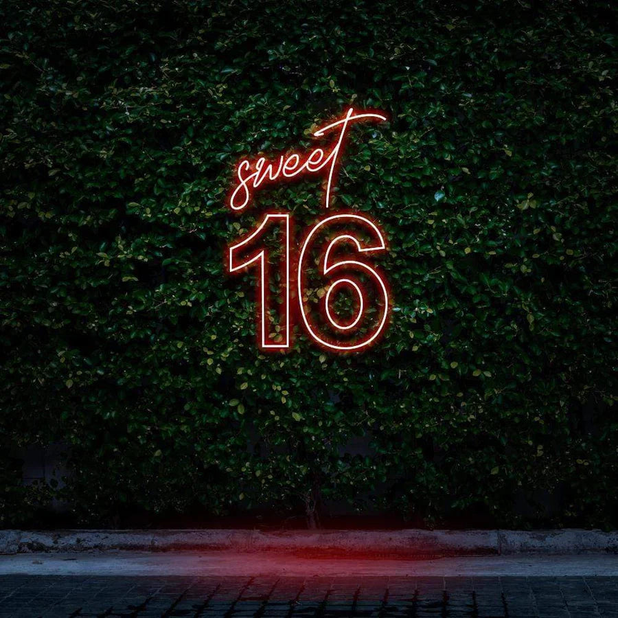 SWEET 16" BIRTHDAY NEON SIGN
