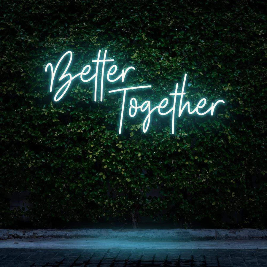 Better Together Skyblue Light Sign