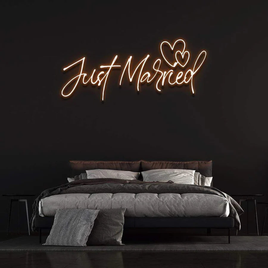 Just Married Orange Sign Canada