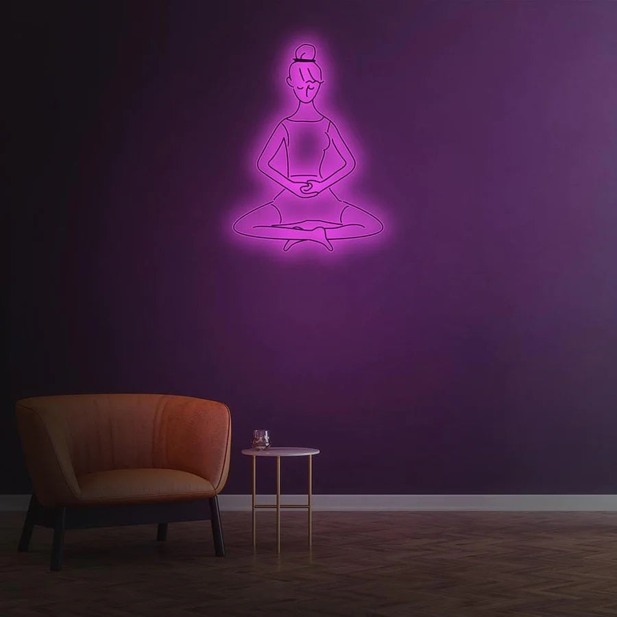 Pink Meditation Neon Sign