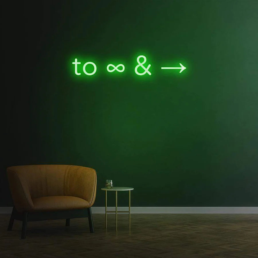 'TO INFINITY AND BEYOND' NEON SIGN