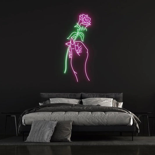 "HAND OF LOVE" NEON SIGN