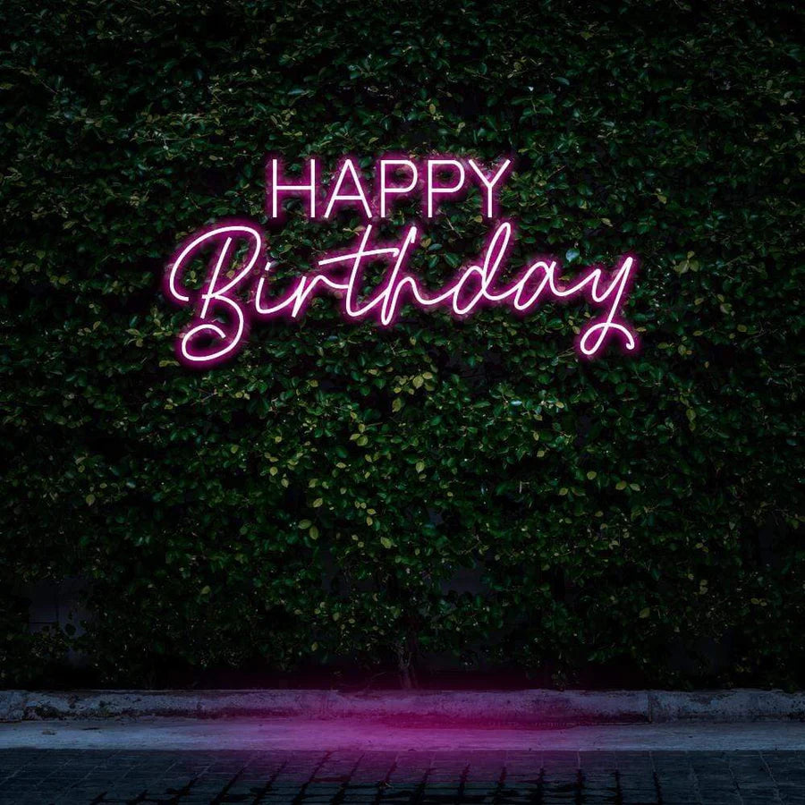 HAPPY BIRTHDAY" NEON SIGN