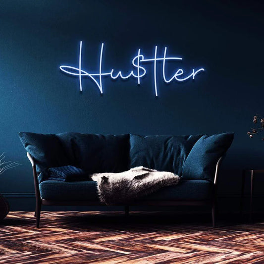 "HUSTLER" NEON SIGN