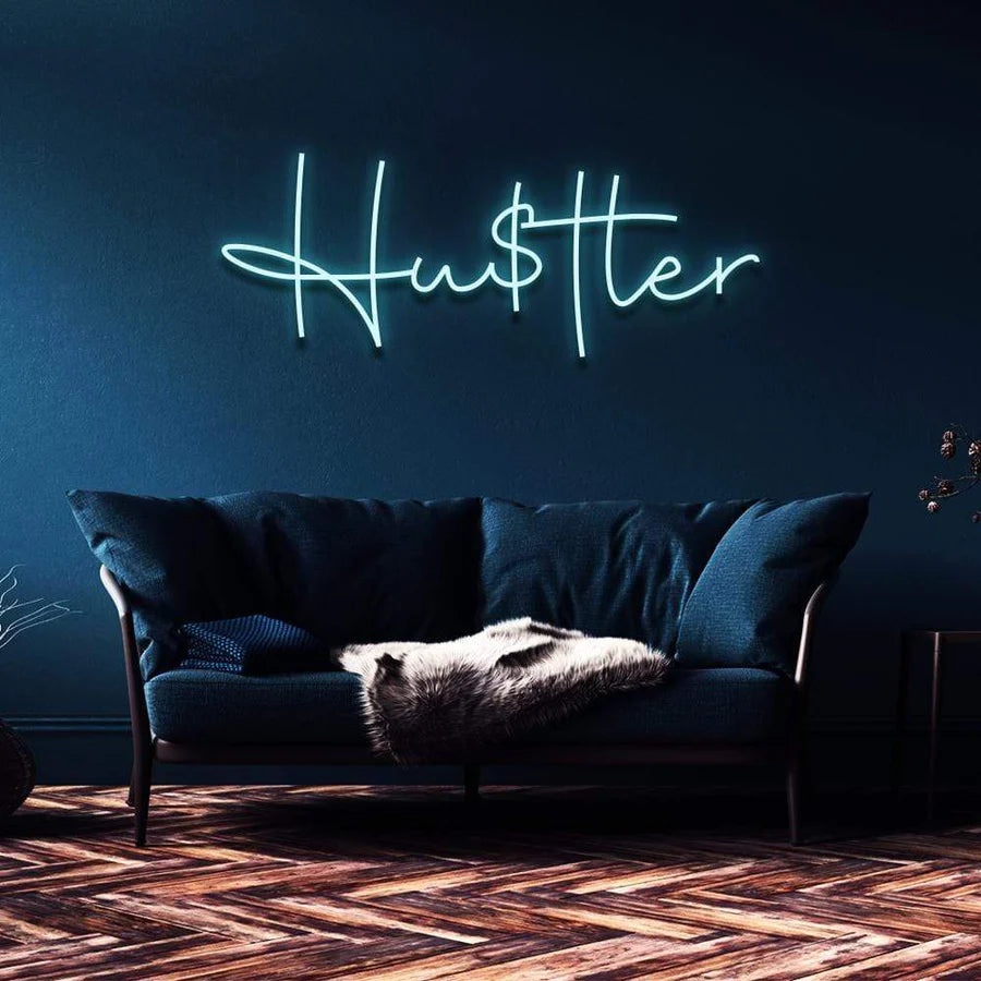 "HUSTLER" NEON SIGN