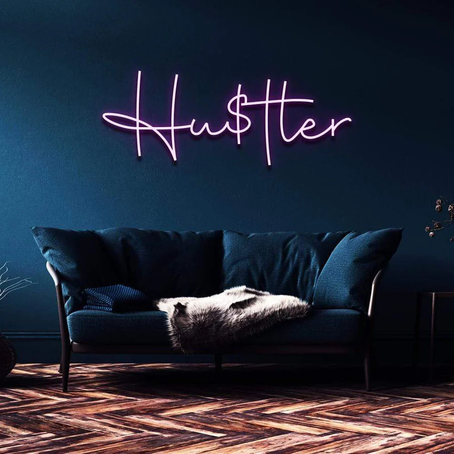 "HUSTLER" NEON SIGN