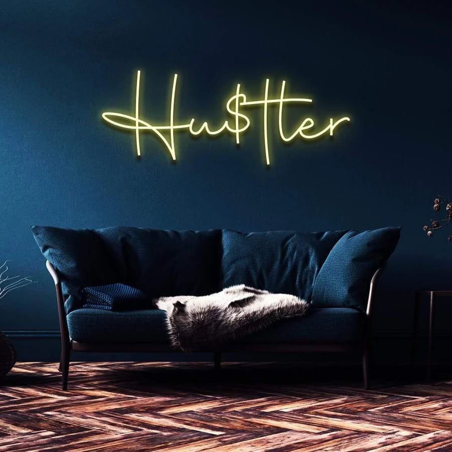 "HUSTLER" NEON SIGN