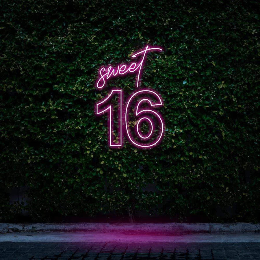 SWEET 16" BIRTHDAY NEON SIGN