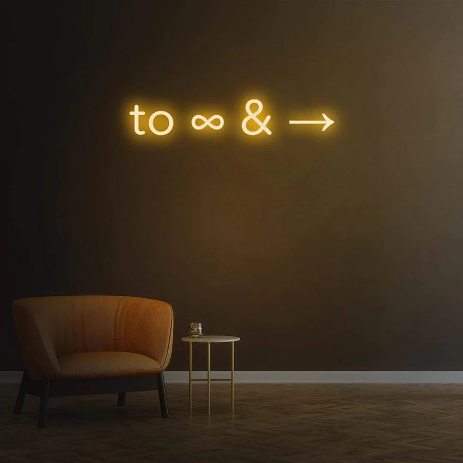 'TO INFINITY AND BEYOND' NEON SIGN