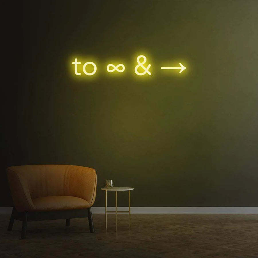 'TO INFINITY AND BEYOND' NEON SIGN