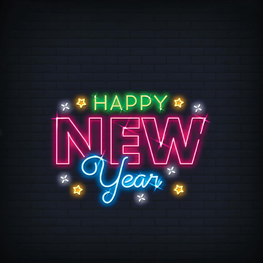 Multicolor Happy New Year LED Neon Light