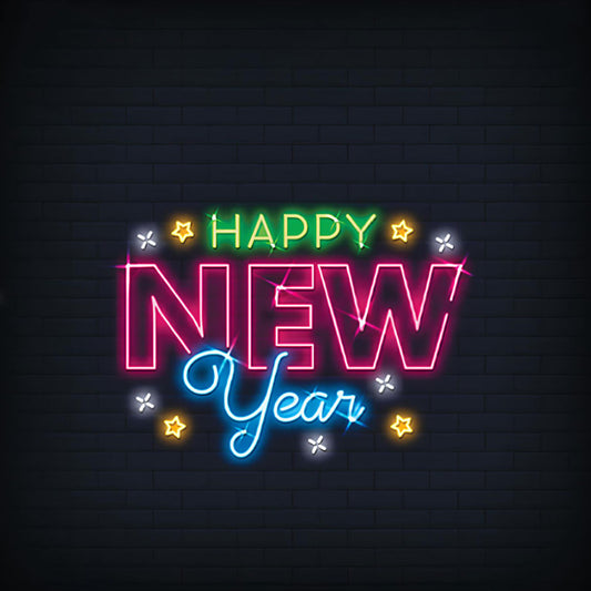 Multicolor Happy New Year LED Neon Light