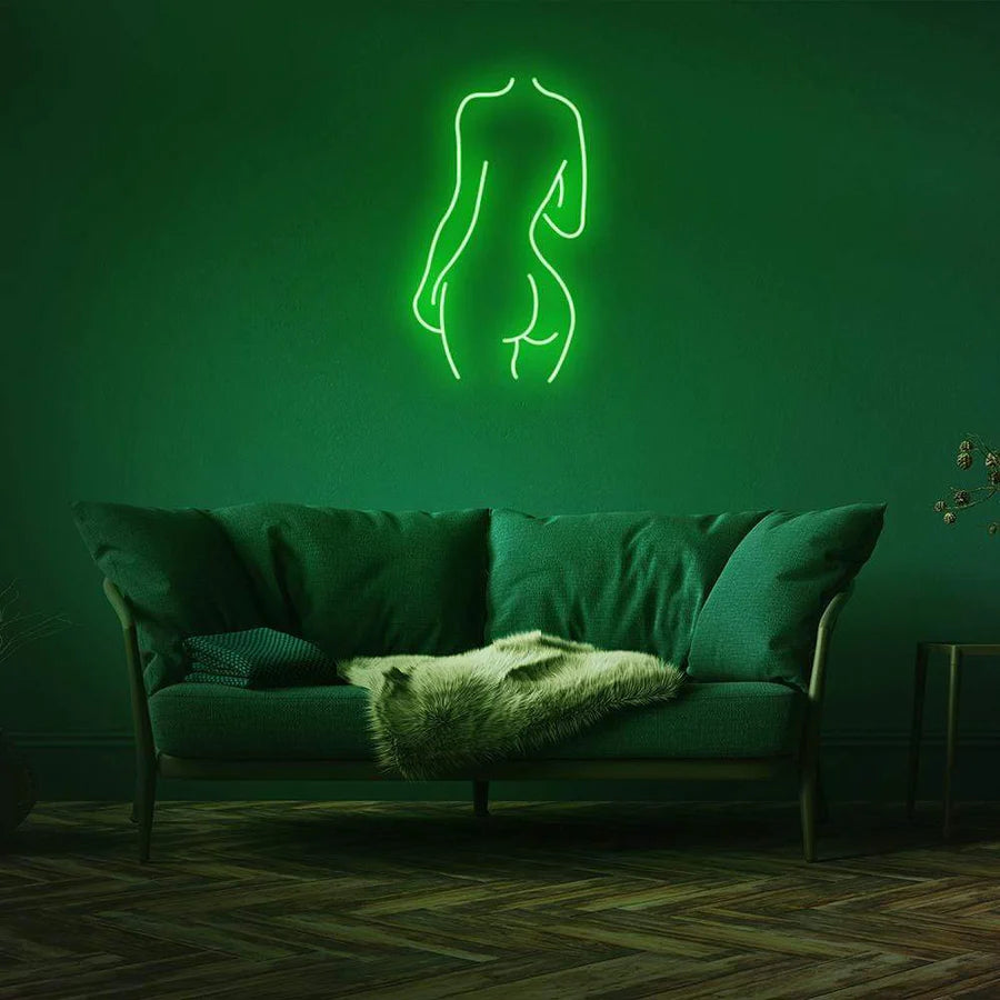 FEMALE BACK SILHOUETTE NEON SIGN