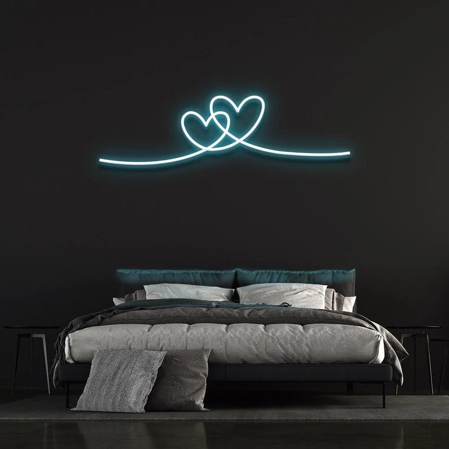 'DOUBLE HEART' NEON SIGN