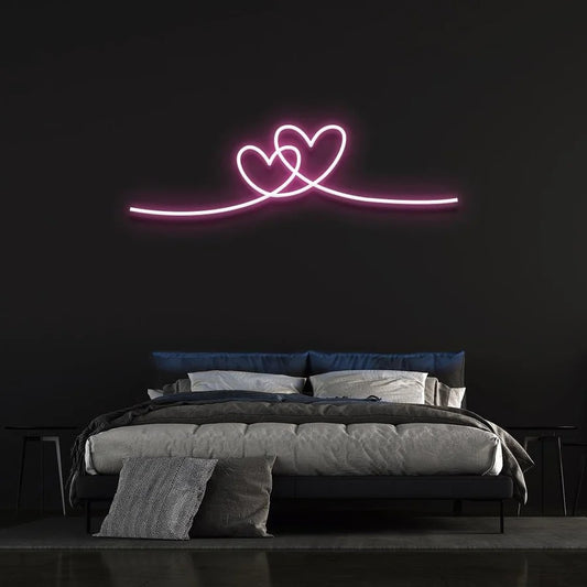 'DOUBLE HEART' NEON SIGN