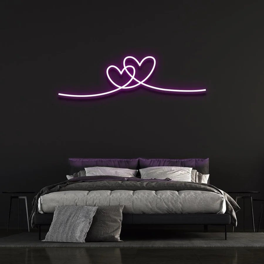 'DOUBLE HEART' NEON SIGN