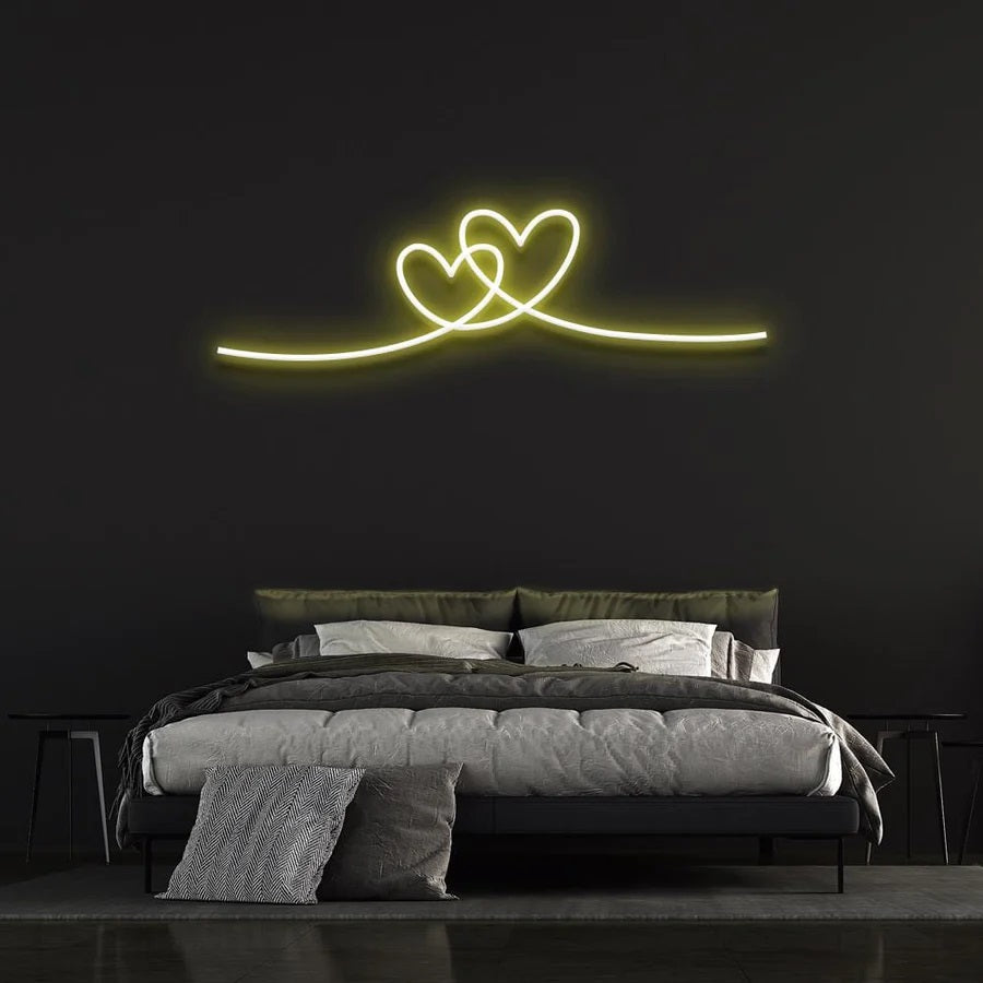 'DOUBLE HEART' NEON SIGN